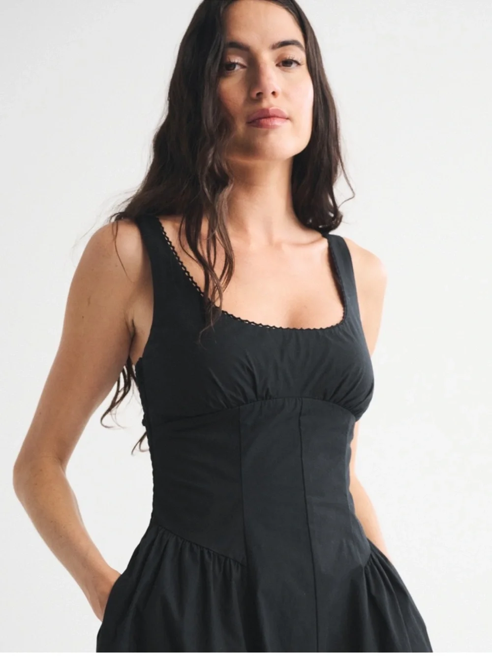Abercrombie & Fitch Black Sleeveless Maxi Dress
